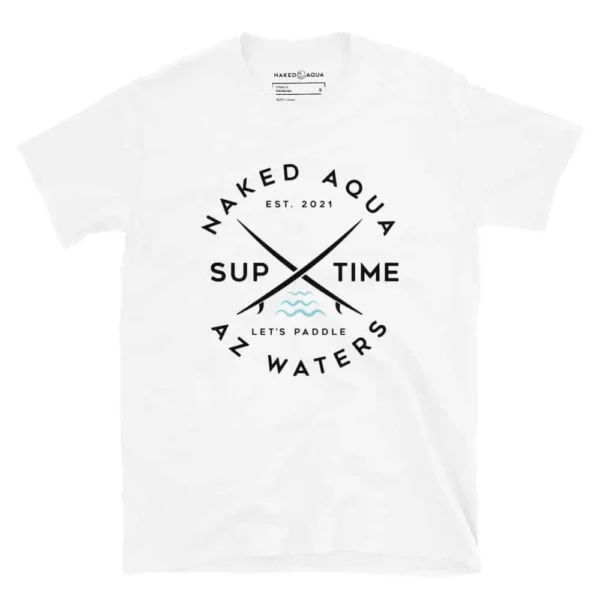 Naked Aqua SUP Time AZ Waters T-Shirt in White